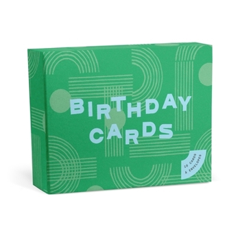 Misc. Crescent Jade Birthday Boxed-Cards Set: 10 Abstract-Patterned Cards & Envelopes for Making Birthdays Happy Book