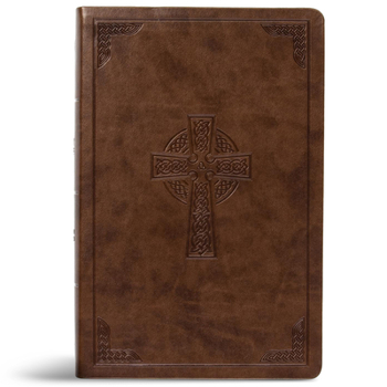 Imitation Leather CSB Large Print Personal Size Reference Bible, Brown Celtic Cross Leathertouch [Large Print] Book