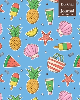 Dot Grid Journal: Notebook Planner with Cute Summer Themed Cover Design