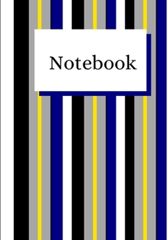 Paperback Notebook: Stripes and lined interior for notes. Book