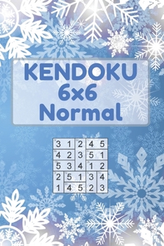 Paperback Kendoku 6x6 Normal: 180 6x6 Easy Level Puzzles in Travel Format Book (Christmas Edition Cover) Book