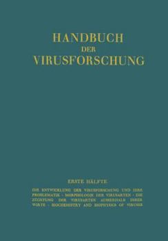 Paperback Handbuch Der Virusforschung: Erste Hälfte [German] Book