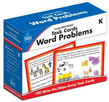 Cards Task Cards: Word Problems, Grade K Book
