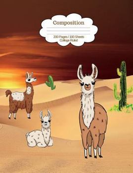 Paperback Composition: Llama school supplies notebook for the student who loves llamas. For elementary, middle school or even high school age Book