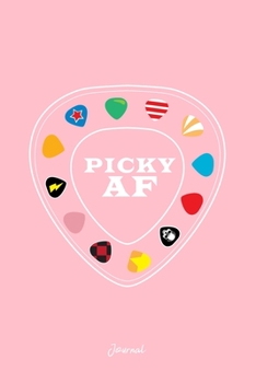 Journal: Dot Grid Journal - Picky AF Pick Guitar Humor Funny Christmas Gift - Pink Dotted Diary, Planner, Gratitude, Writing, Travel, Goal, Bullet Notebook