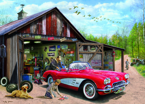 Misc. Out of Storage (1959 Corvette) by Greg Girdano 1000-Piece Puzzle Book