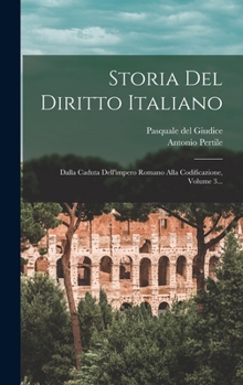 Hardcover Storia Del Diritto Italiano: Dalla Caduta Dell'impero Romano Alla Codificazione, Volume 3... [Italian] Book