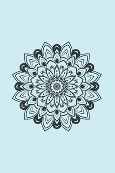 Mandala Notebook: Floral Notebook/ Diary Gift ,120Pages ,Size 6 x 9 in , White Lined Paper - Personal Journal / Light Blue *(Aqua) Notebook