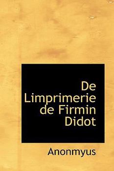 Hardcover de Limprimerie de Firmin Didot [French] Book