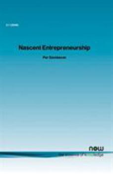 Paperback Nascent Entrepreneurship: Empirical Studies and Developments Book