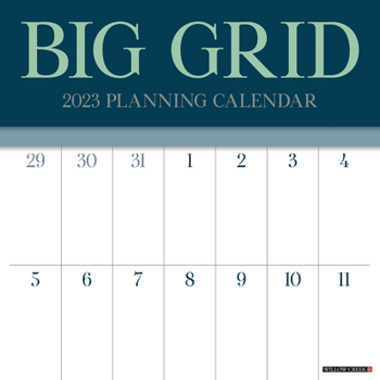Calendar Big Grid (Jewel) 2023 Wall Calendar Book