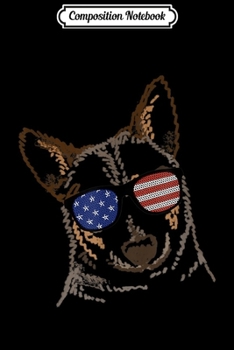 Paperback Composition Notebook: Australian Cattle Dog in glasses Journal/Notebook Blank Lined Ruled 6x9 100 Pages Book