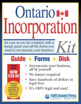 Paperback Incorporation Kit for Ontario Book