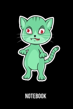 Notebook: A5 Notizbuch für Halloween und Zombie Apokalypsen Fans mit Zombie Katze