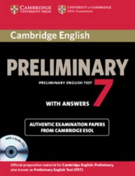 Paperback Cambridge English Preliminary 7 Student's Book Pack (Student's Book with Answers and Audio CDs (2)) Book