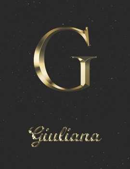Paperback Giuliana: 1 Year Daily Planner (12 Months) - Yellow Gold Effect Letter G Initial First Name - 2020 - 2021 - 365 Pages for Planni Book