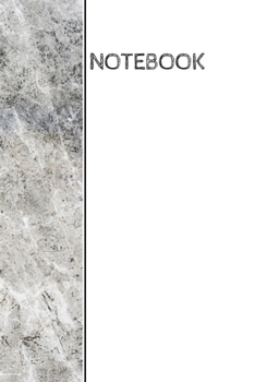 Paperback Notebook: Black and white marble chalk wrap around design notebook: 90 blank lined pages: 6x9 Book