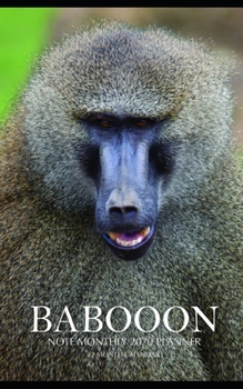 Paperback Baboon Note Monthly 2020 Planner 12 Month Calendar Book