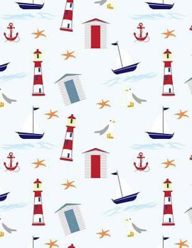 Giant-Sized Journal: Nautical Cover Design Notebook/Journal with 600 Lined & Numbered Pages (8.5 X 11/300 Sheets)