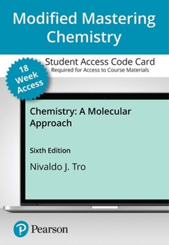 Printed Access Code Modified Mastering Chemistry with Pearson Etext -- Access Card -- For Chemistry: A Molecular Approach Book