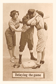 Paperback Vintage Journal Delaying the Game, Baseball Players Kissing Book