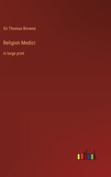 Hardcover Religion Medici: in large print Book