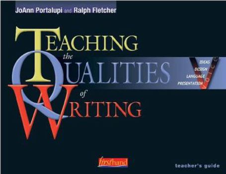 Misc. Teaching the Qualities of Writing [With CDROMWith Lesson CardsWith Teacher's Guide] Book