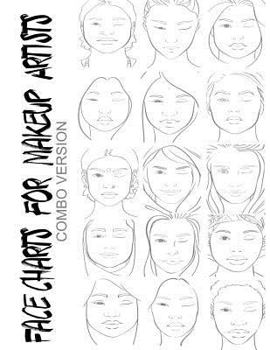 Paperback Face Charts for Makeup Artists Combo Version Book