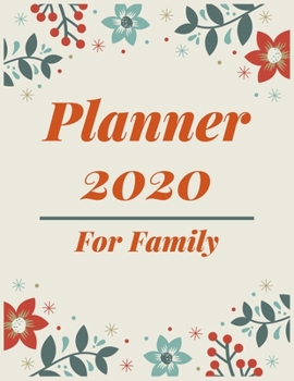 Paperback Planner 2020 for Family: Pretty Simple Planner - 2020 Planner (8.5&#8242; x 11&#8242; ), 128 pages Book