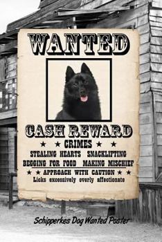 Paperback Schipperkes Dog Wanted Poster: Isometric Dot Drawing Paper Notebook Featuring 120 Pages 6x9 Book