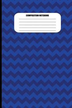 Paperback Composition Notebook: Alternating Blue and Dark Blue Zig Zags (100 Pages, College Ruled) Book