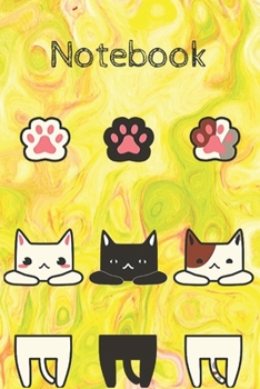 marble cat notebook: Cute Inspirational Notebook marble Gift for Women, men , Teachers; Trendy Marble Notebook