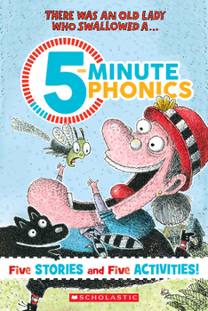 Paperback There Was an Old Lady: 5-Minute Phonics Book