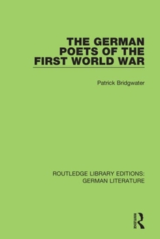 Paperback The German Poets of the First World War Book