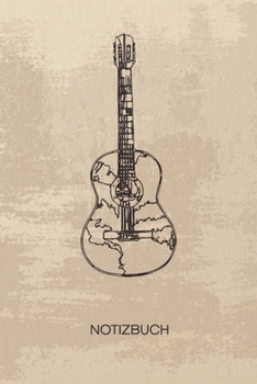 NOTIZBUCH A5 Dotted: Gitarrist Notizheft GEPUNKTET 120 Seiten - Gitarrenzeichnung Notizblock Akustik Gitarre Skizzenbuch - Musikinstrumente Geschenk f�r Musiker S�nger Instrumentalist
