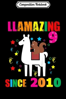 Composition Notebook: Kids 6 Years Old 6th Birthday Squirrel Riding Llama Funny Gift  Journal/Notebook Blank Lined Ruled 6x9 100 Pages