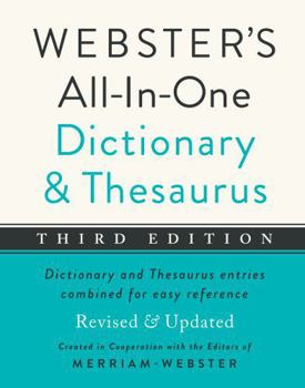 Hardcover Webster's All-In-One Dictionary and Thesaurus, Third Edition Book