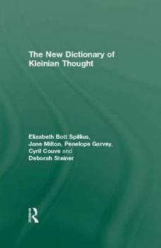 Hardcover The New Dictionary of Kleinian Thought Book