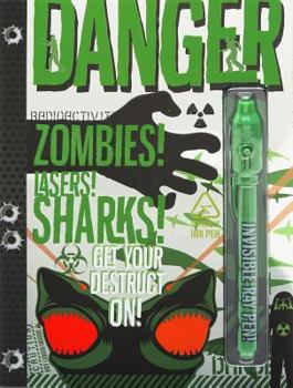 Paperback Danger Zombies Lasers Sh-W/Pen [With Pens/Pencils and Battery] Book