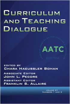 Paperback Curriculum and Teaching Dialogue Vol 21 Issue 1 & 2 Book
