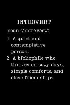 Introvert: Funny Introvert Gifts - Small Lined Writing Journal or Notebook (Card Alternative) (Definition, Humor)