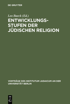 Hardcover Entwicklungsstufen Der Jüdischen Religion [German] Book