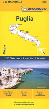 Loose Leaf Michelin Map Italy: Puglia 363 Book