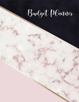 Paperback Budget Planner: Rose Gold Marble Expense Tracker and Organizer for Mom, Family Monthly Budget Planner, Debt Repayment Plan, Large Note Book