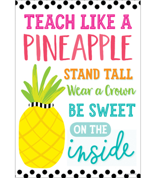 Poster Simply Stylish Tropical Teach Like a Pineapple Poster Book