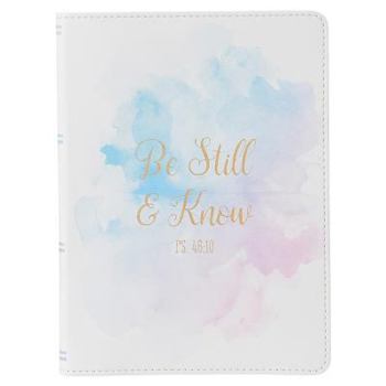 Leather Bound Journal Lux-Leather Be Still & Book