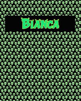 Paperback 120 Page Handwriting Practice Book with Green Alien Cover Bianca: Primary Grades Handwriting Book