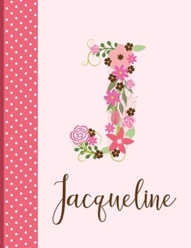Paperback Jacqueline: Monogrammed Personalized Lined Journal with Inspirational Quotes Book