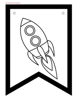 Paperback Rocket Bunting Template: Kids Love These Fun Themed Books: Simple Party Bunting Or A Colouring And Fun Party Activity Means Maximum Fun! (Birthdays) Book