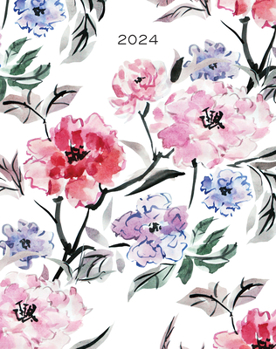 Spiral-bound In Bloom 2024 7.5 X 9.5 Booklet Monthly Planner Book